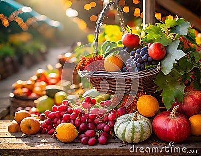 Abundance of fruits Stock Photo