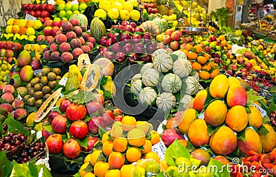 Abundance of fruits Stock Photo