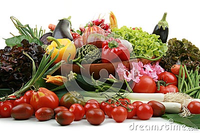 Abundance of vegetables Stock Photo