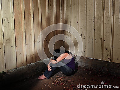 Abused Victim Stock Photo