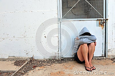 Abused Victim Stock Photo