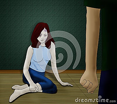 Abused Woman Stock Photo