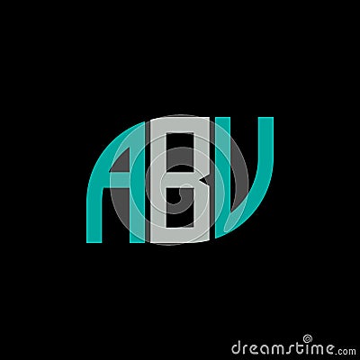ABV letter logo design on black background.ABV creative initials letter logo concept.ABV letter design Vector Illustration