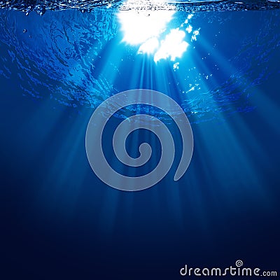 Abyss, abstract underwater backgrounds Stock Photo