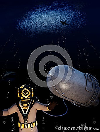 Abyss exploration Stock Photo