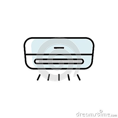 Air conditioner line icon vector Vector Illustration