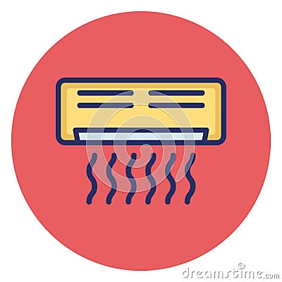 Ac, air conditioner vector icon which can easily modify or edit Vector Illustration