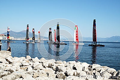 Ac45 catamarans Editorial Stock Photo