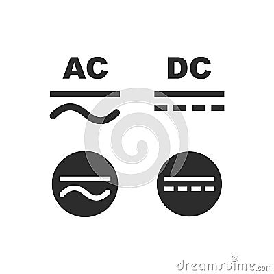 ac-dc current symbol icon vector illustration design template Vector Illustration