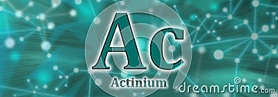 Ac symbol. Actinium chemical element Stock Photo