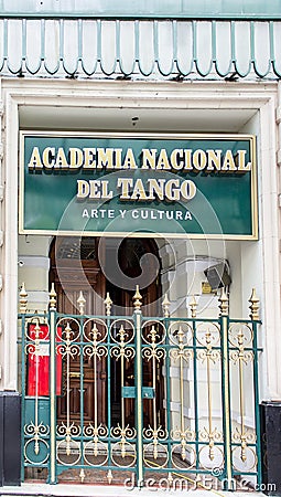 Academia Nacional del Tango Buenos Aires Editorial Stock Photo