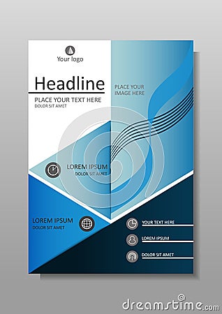 Academic book cover design. Journals, conferences, articles. Vector Vector Illustration