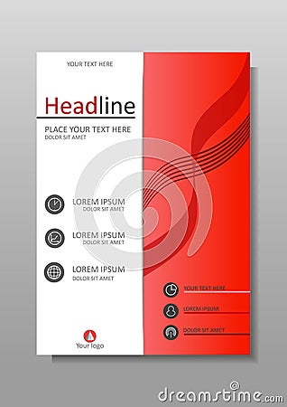 Academic cover design. Conferences, reports, journals. Vector. Vector Illustration