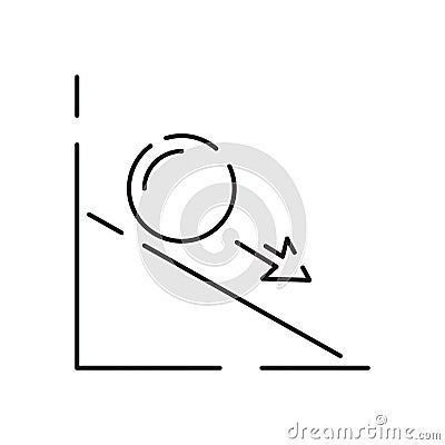 Academic disciplines physics science line icon, vector illustration education test instruments Vector Illustration