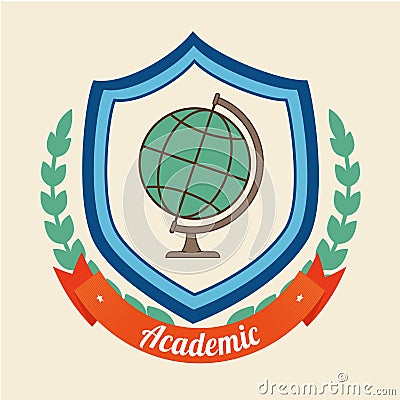 Academic education design. Vector Illustration