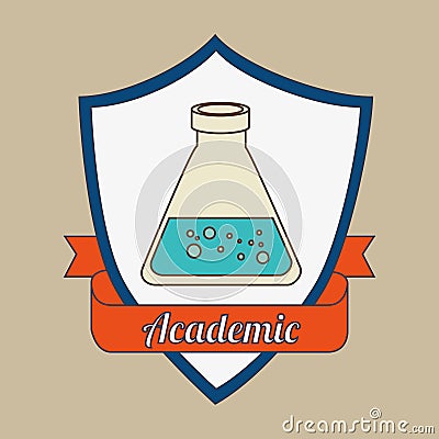 academic emblem design Cartoon Illustration
