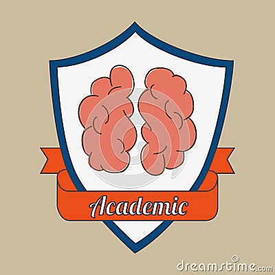 academic emblem design Cartoon Illustration