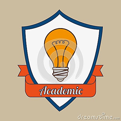 academic emblem design Cartoon Illustration