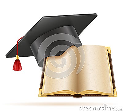 Academic graduation mortarboard square cap vector illustration Vector Illustration