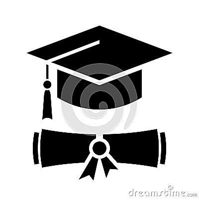 Academic graduation vector icon Vector Illustration