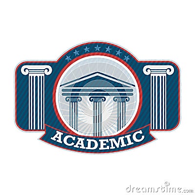 Academic logo design Vector Illustration