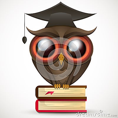 Academic Owl vector Vector Illustration