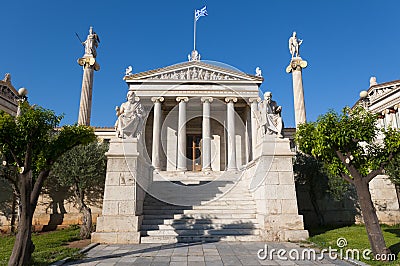 Academy of athens Stock Photo