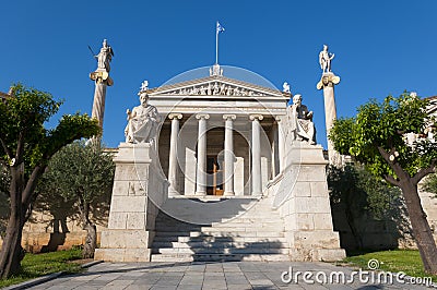 Academy of athens Stock Photo