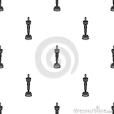 Academy award icon in black style on white background. Films and cinema pattern stock vector illustration. Vector Illustration