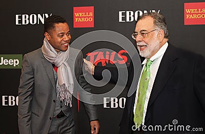 Cuba Gooding Jr. & Francis Ford Coppola at `Red Tails` NYC Premiere Editorial Stock Photo