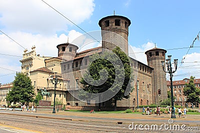 Acaja Castle in Turin, Italy Editorial Stock Photo