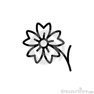 Acanthaceae blue flower icon. Simple line, outline vector elements of botanicals icons for ui and ux, website or mobile Stock Photo