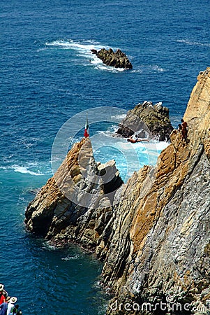 La Quebrada Acapulco Cliff divers Stock Photo