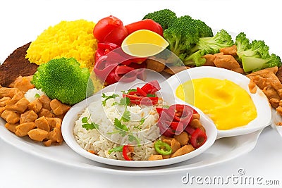 Acaraje brazilian dish over white background Stock Photo