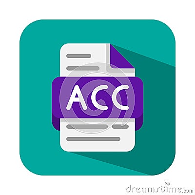 Accdb Flat database icon modern design element. file type, extension, document format Vector Illustration