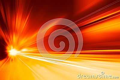 Acceleration super fast speedy car drive motion blur of light fastest abstract for background design. Stock Photo