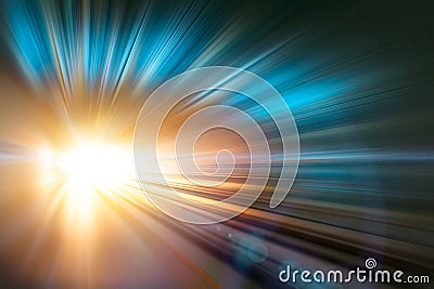 Acceleration super fast speedy motion blur abstract background design. Stock Photo