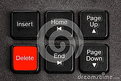 Accent delete button of keyboard Stock Photo