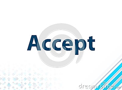 Accept Modern Flat Design Blue Abstract Background Stock Photo