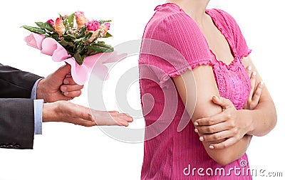 Accept my flowers Stock Photo