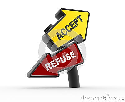 Accept or refuse Stock Photo