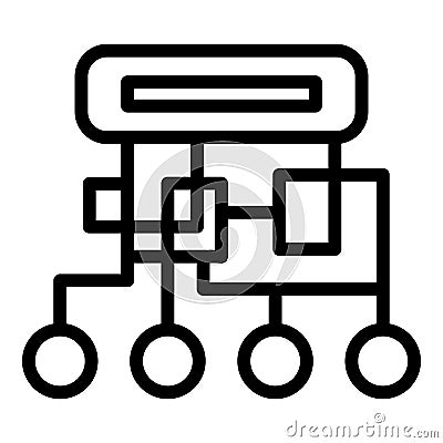 Acces cipher icon, outline style Vector Illustration