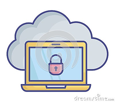 Access control cloud Fill Vector icon which can easily modify or edit Vector Illustration
