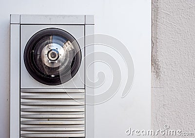 Access control on a door intercom Stock Photo