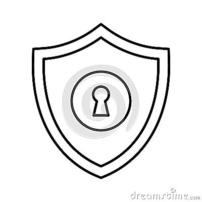 Access control Outline vector icon which can easily modify or edit Vector Illustration