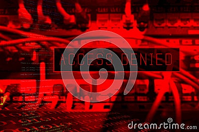 `Access denied` at computer system screen Stock Photo