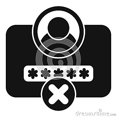 Access denied showing login authentication with password rejected Vector Illustration