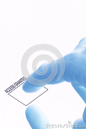 Access Granted - Fingerprint Security Stock Photo