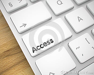 Access - Inscription on White Keyboard Keypad. 3D. Stock Photo