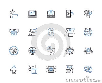 Access point line icons collection. Wi-Fi, Connectivity, Internet, Signal, Nerk, Wireless, Router vector and linear Vector Illustration